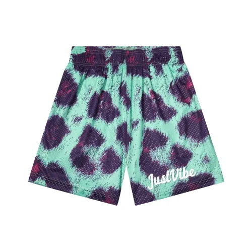 JUST VIBE Casual Shorts Unisex Spot Leopard Print