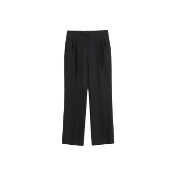 Valentino Pleated Straight Leg Pants