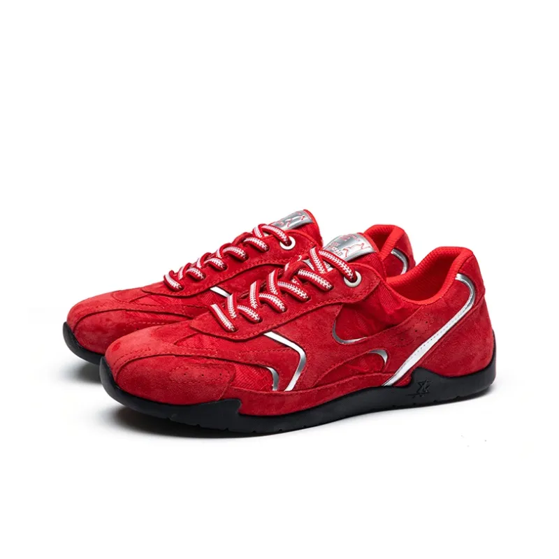 FAIRWHALE Low Top Casual Shoes Unisex Race Red-9