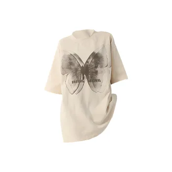 Ning Cai Yuer T Shirt Women's Apricot