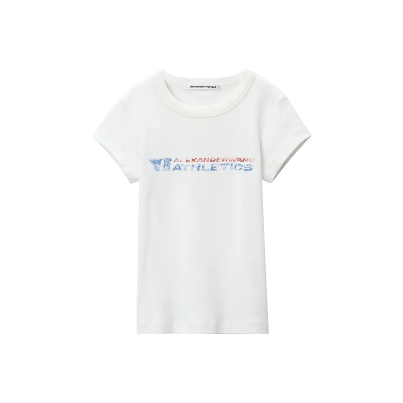 T By Alexander Wang Graphic Baby T shirt White-0