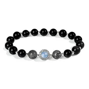 PUTUOSHANWENCHUANG Obsidian Jade Bracelets Unisex