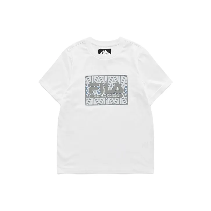 White Mountaineering X FILA FUSION FILA FUSION Hakusan L Collaboration Collection T Shirts Women's Standard White-0
