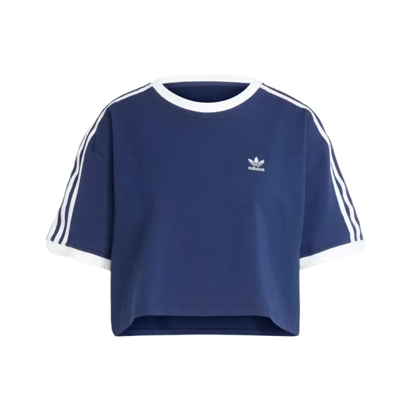 Adidas Adicolor 3 Stripes Loose Crop Tee-0
