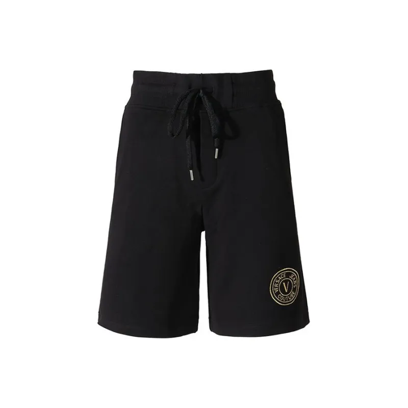 VERSACE JEANS COUTURE Logo Embroidered Drawstring Shorts-0