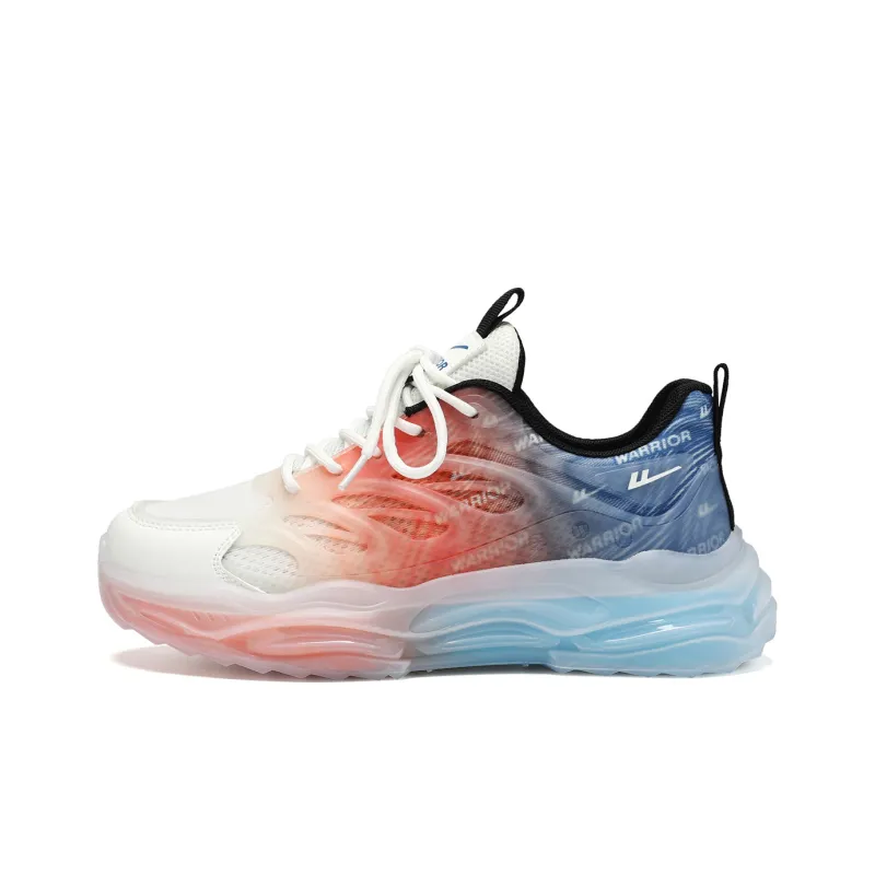 WARRIOR Chunky Sneakers Men Low Top White/Red/Blue/Black/White/Light Blue-2