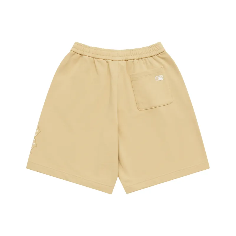MLB MONOGRAM Collection Boston Red Sox SS25 Casual Shorts Unisex Light Beige Yellow-1