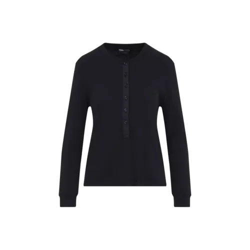 TOM FORD Henley Long Sleeved T Shirt
