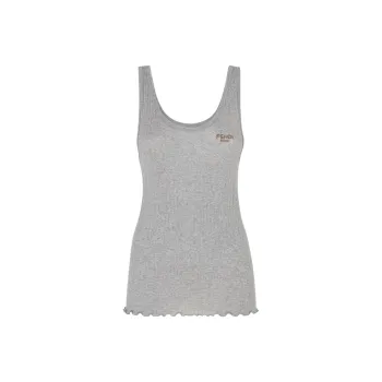 FENDI Logo Embroidered Sleeveless Top