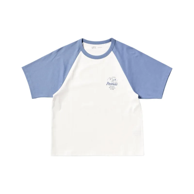 UNIQLO PEANUTS Collaboration SS25 T Shirt Women's Sky Blue-0