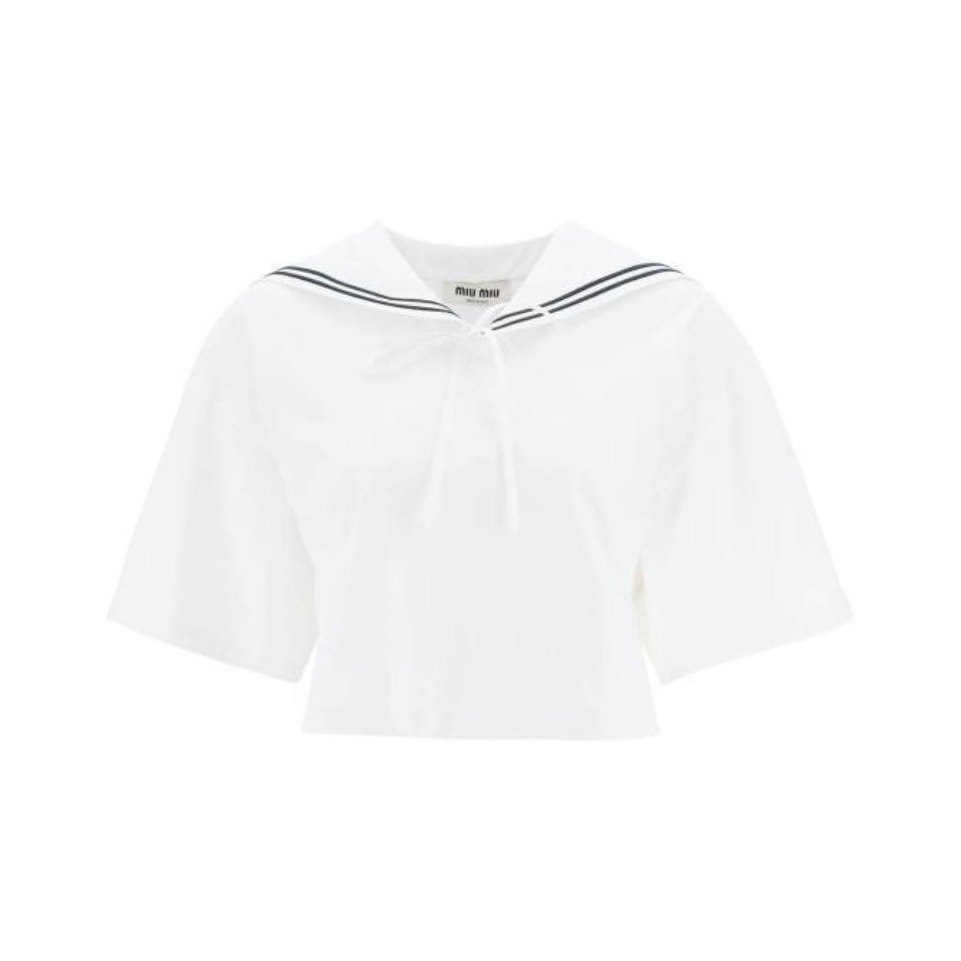 Miu Miu White Tops on Sale & Authentic - POIZON