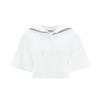 MIU MIU SS23 Crop Top Women's White
