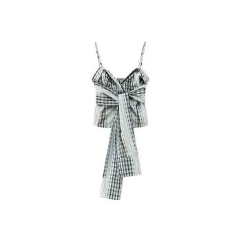 CHUU Tank Top Women's Blue Plaid