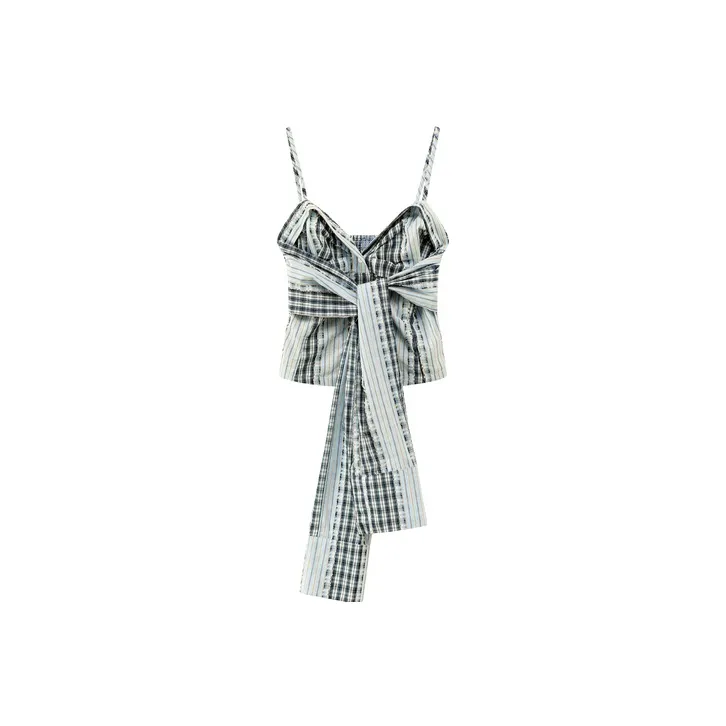 CHUU Tank Top Women's Blue Plaid-0