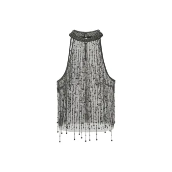 ZARA Tank Tops Women's Silver