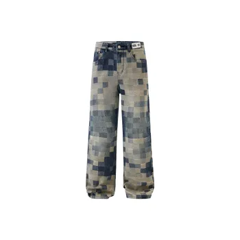 FCB ARCELONA Jeans Unisex Mosaic Vintage Blue