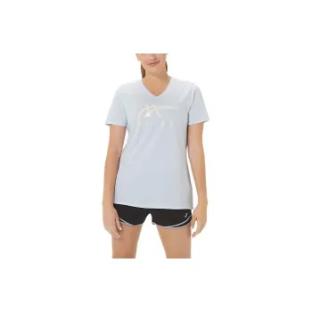 Asics STRIPES T-Shirts Women's Light Blue