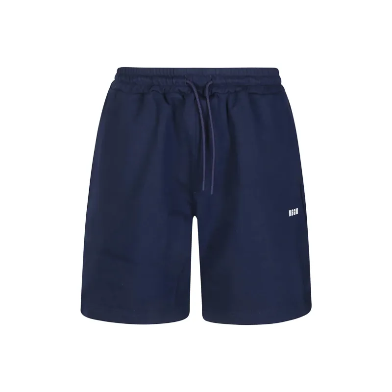 MSGM Logo Printed Drawstring Shorts-0