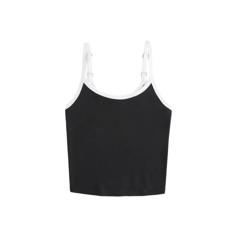 Hollister Tank Tops Women's Black White-0