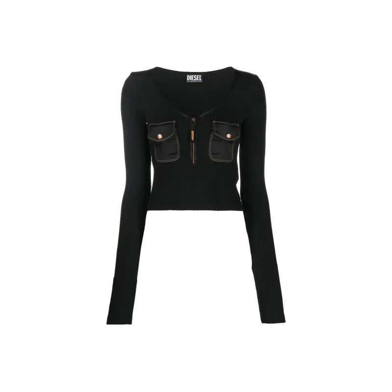 DIESEL Crop Tops Women's Black-0