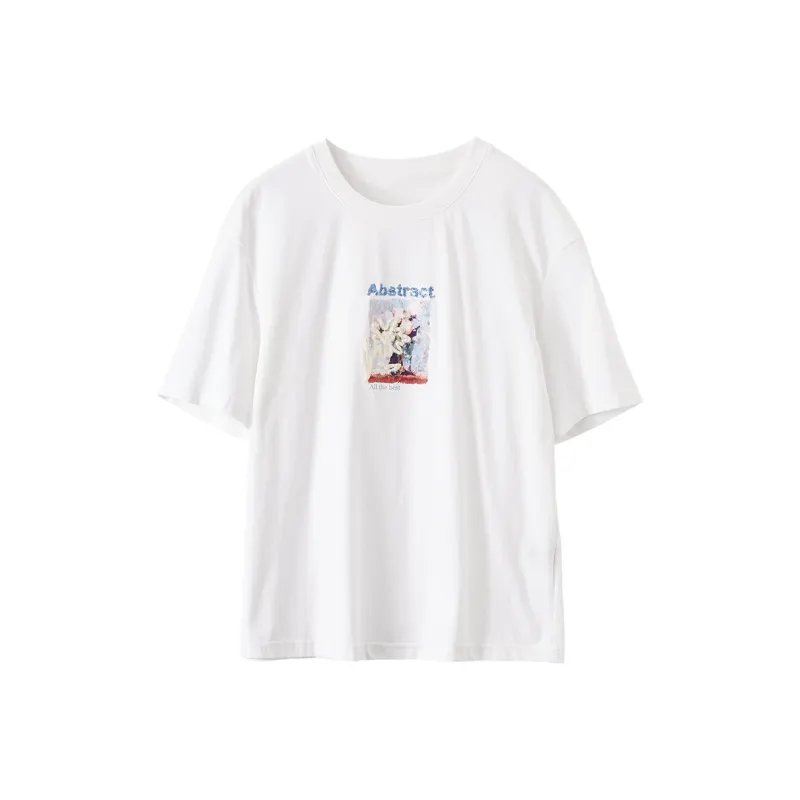 XIANGYING T Shirt Women's White-0