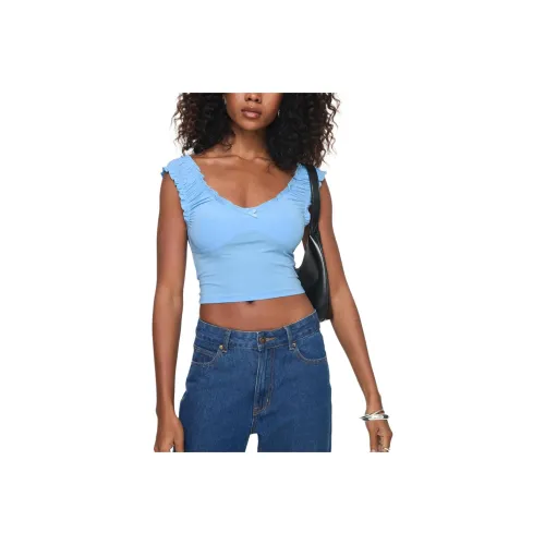 PRINCESS POLLY Tank Tops Women's BLUE/Blue