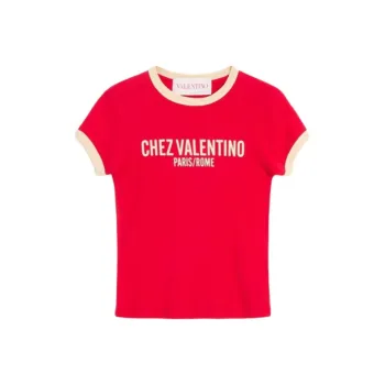 Valentino Chez Valentino Printed Crewneck T Shirt