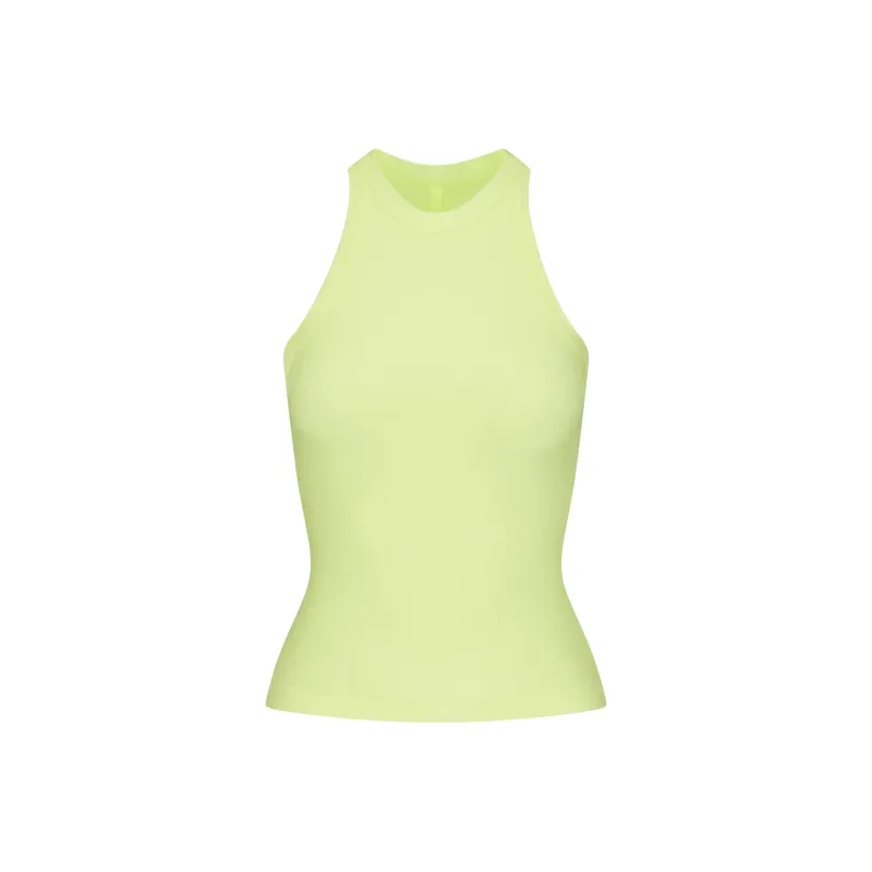 SKIMS SOFT LOUNGE HIGH NECK TANK Top Women's LEMONADE/Lemon-0