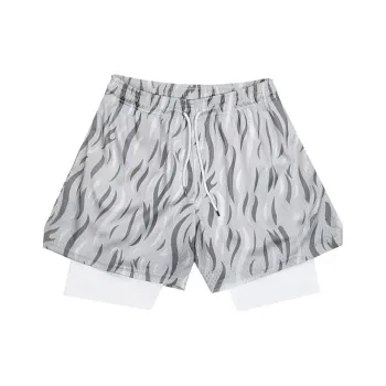 KIRHNE Casual Shorts Unisex Gray