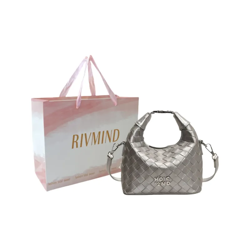 RIVMIND PU Crossbody One Shoulder Handbag Women's White/Pink/Silver/Green/Brown/Black-12