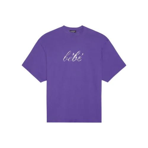 Balenciaga Women'ss Bebe Worn out T shirt Purple