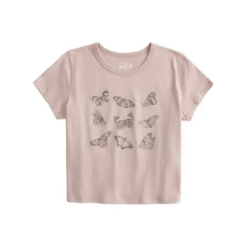 Hollister T-Shirts Women's Gray Pink