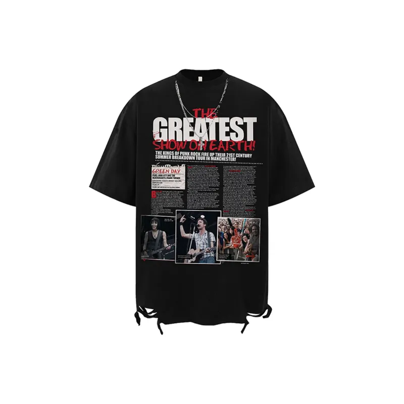BEAR UNION Drop Shoulder Sleeve T Shirt Unisex Black-0