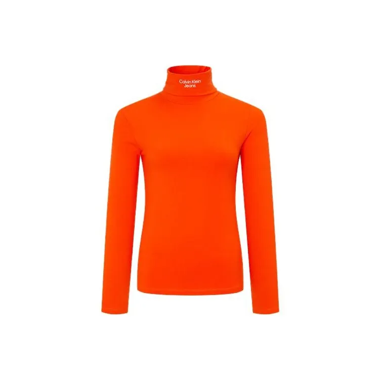 Calvin Klein T Shirts Women's Orange Red-0