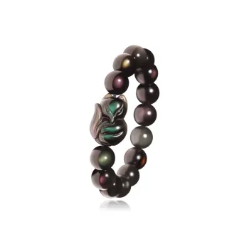 Moon Jewelry Natural Obsidian Bracelets Unisex