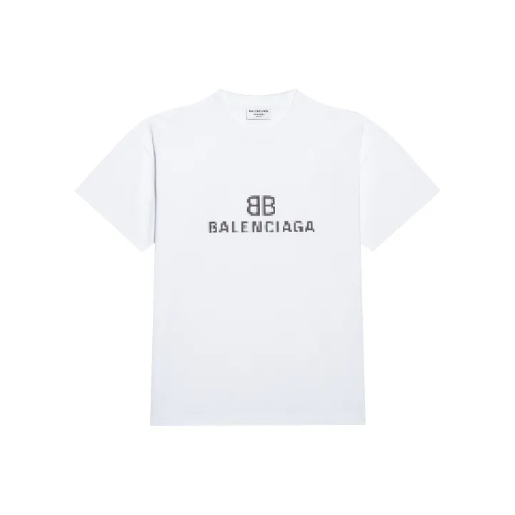 Balenciaga Women'ss Bb Pixel Medium Fit T shirt White-0
