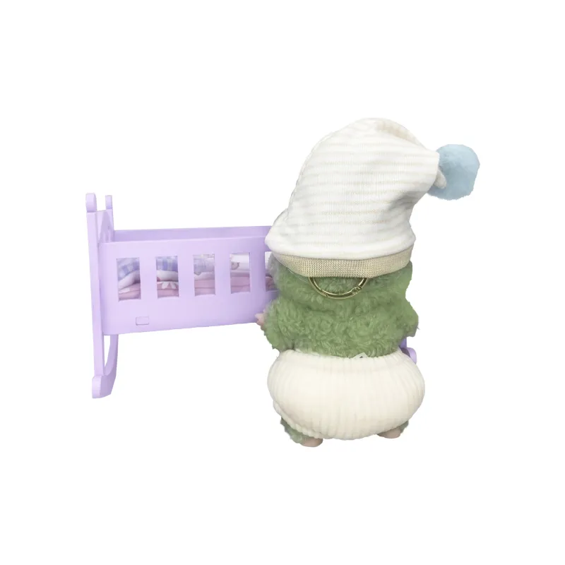 [Modified Doll] POP MART Labubu THEMONSTERS Heartbeat Macaron Collection Good Night's Bed, Cute Hang Tag Box 17cm-14