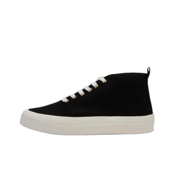 Maison Kitsune Mid Top Canvas Shoes Men's Black