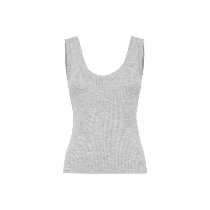 Brunello Cucinelli Scoop Neck Ribbed Knit Vest-0