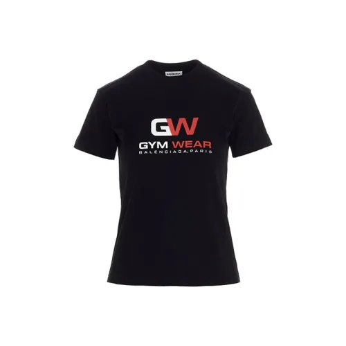 Balenciaga Gym Wear Logo Tee 'Black'