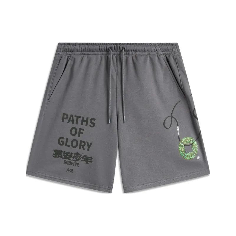 LiNing BadFive Casual Shorts Men's Smoky Ink Gray-0