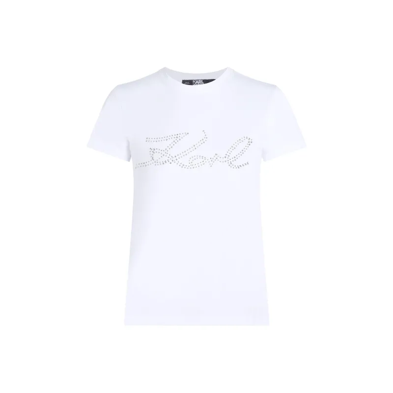 KARL LAGERFELD / Karl Lagerfeld Jeans Embellished Karl Signature T-Shirt-0