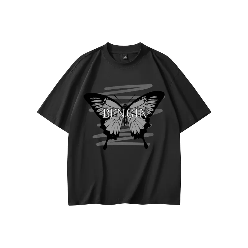 BENGEN Drop Shoulder Sleeve T Shirt Unisex-2