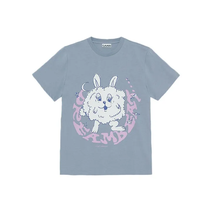 GANNI T Shirt Women's Light Blue-0
