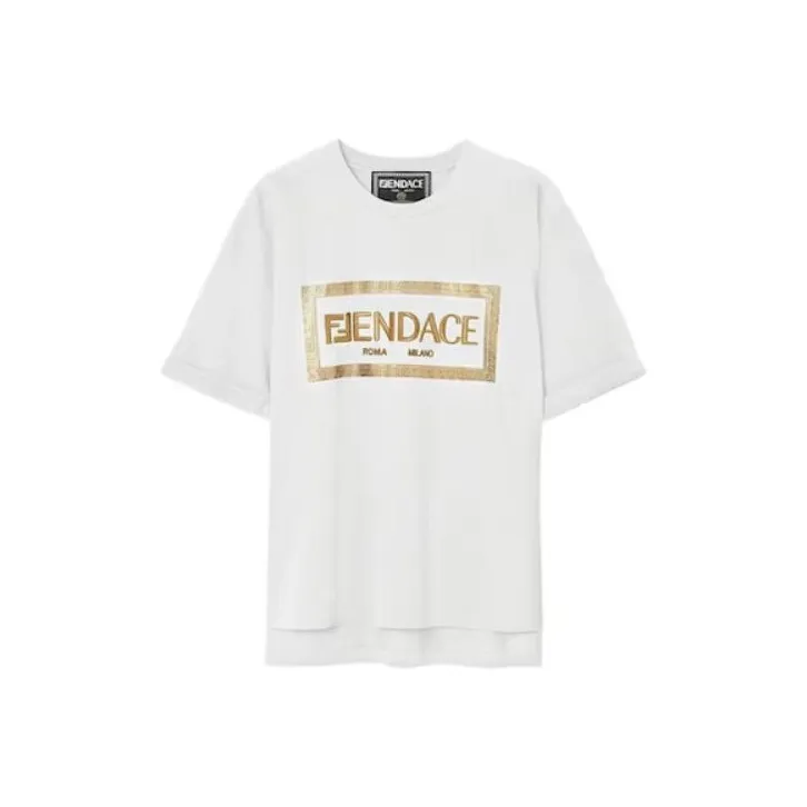 Fendi X VERSACE T-Shirts Women's White-0