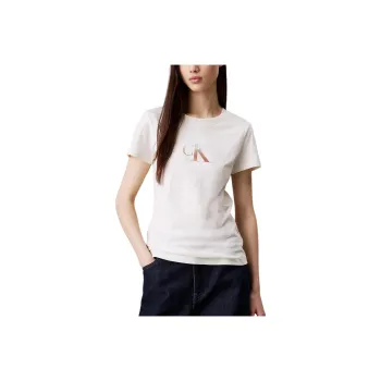 CALVIN KLEIN Regular T Shirt Women's Ivory Europe Version