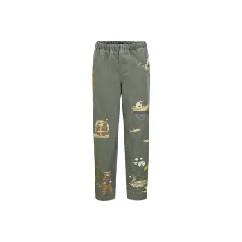 URBAN REVIVO Casual Pants Men's Army Green