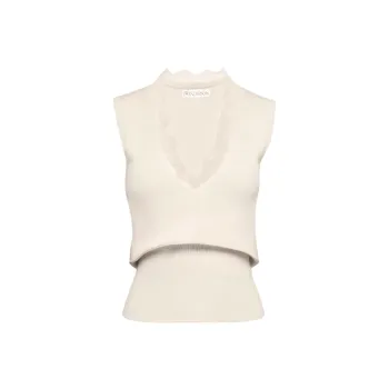 JW Anderson V Neck Lace Trim Vest
