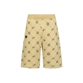 EVISU Sports Shorts Men Apricot All Over The Floor