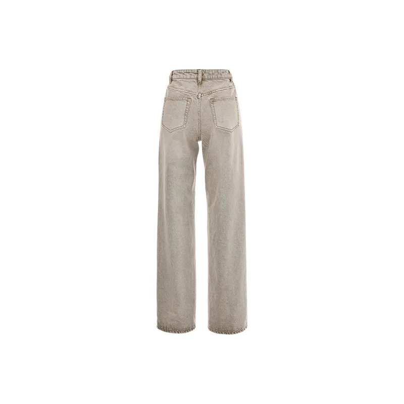 SINBOS Jeans Women's Washed Light White-1